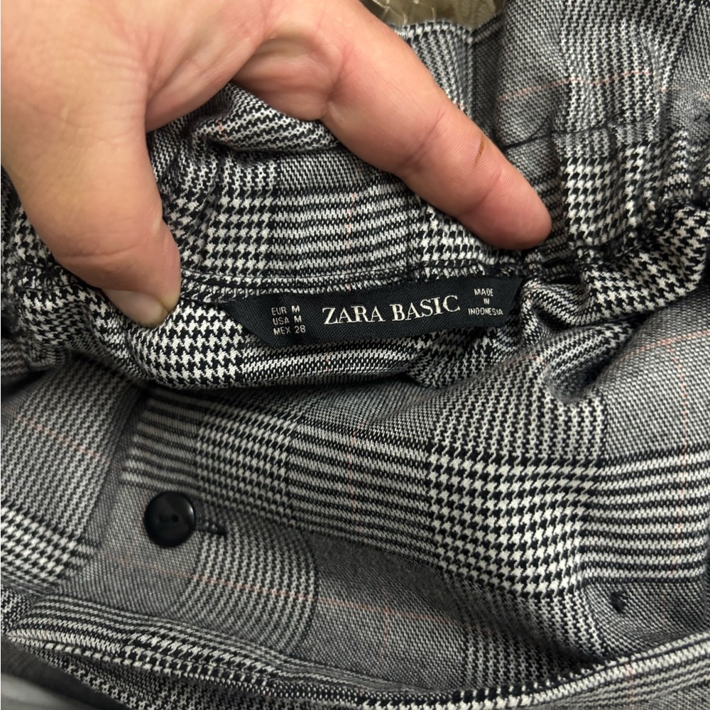 Zara Black and Gray Plaid Mini Skirt - Picture 5 of 8
